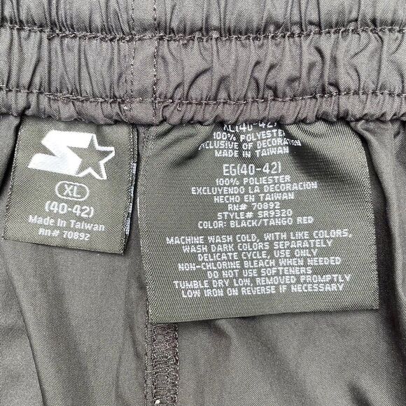 Vintage Starter Track Pants Mens XL Black tango Red Stripes Windbreaker Retro - Picture 7 of 15